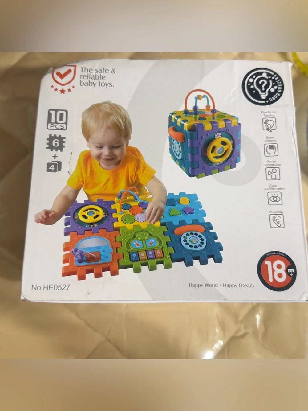 6 in 1 Baby Activity Cube Musical Play Center Shape Sorter Educational Toy Gift